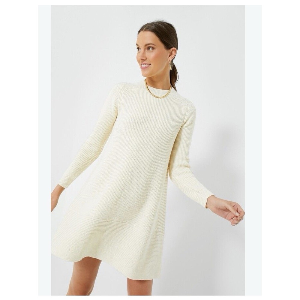 Tuckernuck Pomander Place Ainsley Mini Sweater Dress Women's Size XL Cream NWT